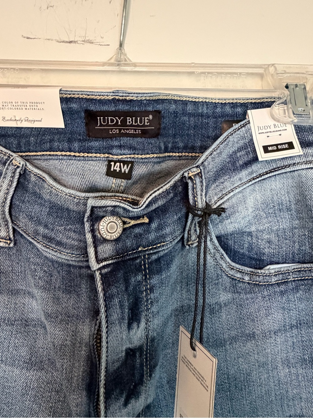 Judy Blue Medium Light Wash Flare Jeans - Picture 2 of 5